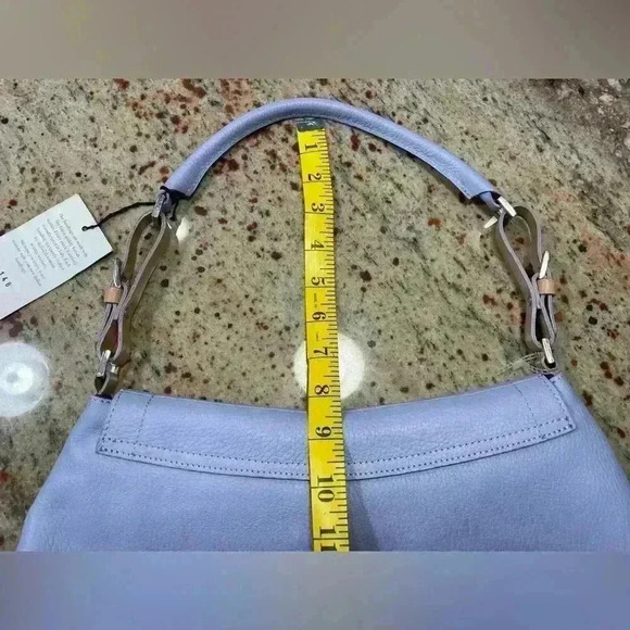 Claudia Firenze Purse Blue Medium Flap Camel Color Block 100% Leather NWT READ - Picture 11 of 16